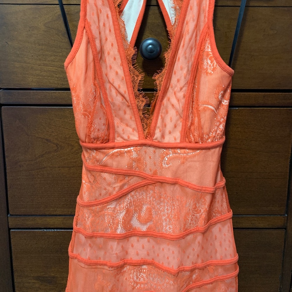 Bebe halter lace dress